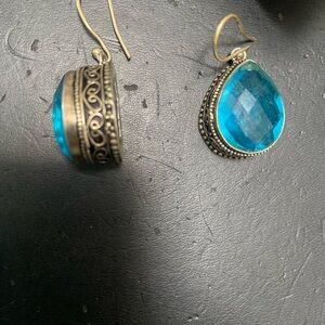 Blue Topaz & silver earrings